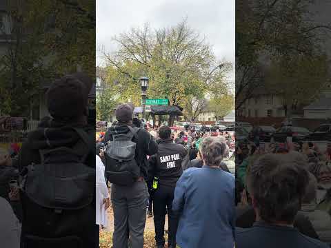 Mahmoud El-Kati street sign unveiled during a community ceremony in the Rondo neighborhood of St. Paul.