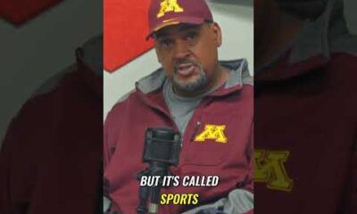 Vince Wright speaking into a microphone with Sports Done Wright podcast branding and a Minnesota background.
