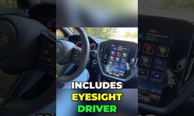 Subaru dashboard display showing driver-assistance features and fuel economy data for trip planning.