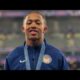 Quincy Wilson in a studio interview for the Washington Informer discussing his 2024 Olympic experience and UMD choice.