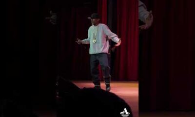Legendary rapper Rakim performing live on stage at City Winery St. Louis for an energetic concert show.