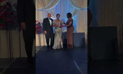 St. Louis American 39th Annual Salute to Education gala featuring award recipients on stage at the celebratory event.
