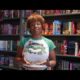 Terresa Hardaway sits in Black Garnet Books discussing Black liberation and community practice in a video interview.