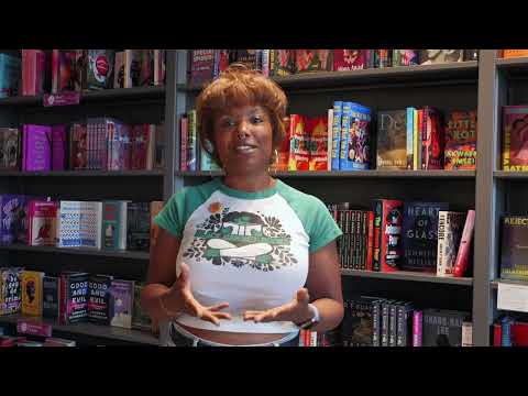 Terresa Hardaway sits in Black Garnet Books discussing Black liberation and community practice in a video interview.