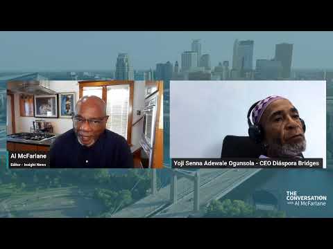 Host Al McFarlane conducting a professional studio interview for The Conversation on BlackPressUSATV.