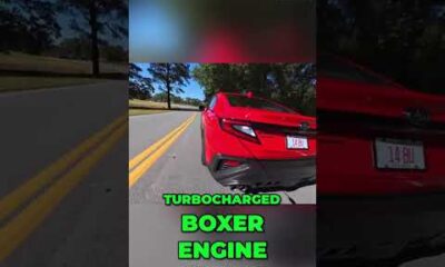 Subaru WRX driving on a scenic road, highlighting its sporty design and performance features in a YouTube thumbnail.