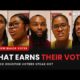 Young Black voters in Houston discussing political perspectives and defying labels in a studio interview.