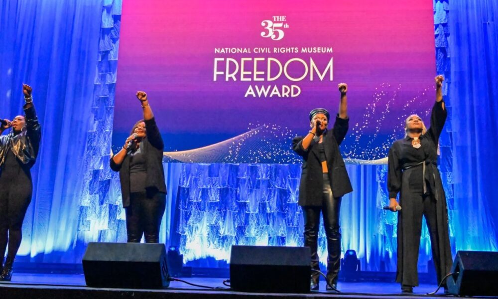 Members of Gary Goin Freedom Award House Band perform at the 35th Freedom Award ceremony on Thursday, Oct. 1 at the Orpheum Theatre. (Gary S. Whitlow/Tri-State Defender)