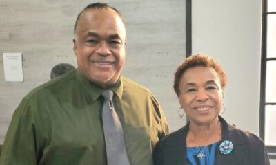 COGIC Pastor Mark Anthony Clifton, Sr. (left) was host to Oakland Mayor Barbara Lee at the meet-and-greet to revitalize the Interdenominational Ministerial Alliance (IMA) of Oakland at the Church of All Faiths in Oakland. Photo by Carla Thomas.