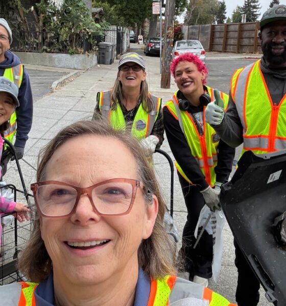 High Street Coalition volunteers pick up trash on Sept. 26. Left to right are: Jo Ann, Ruben, JoJo, Jess, Jonathan ‘Fitness’ Jones and Linda in front. Photo courtesy of Linda.