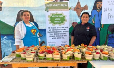 West Contra Costa Unified School District food services team members pose for a photo at Back-to-School Night. Photo courtesy of WCCUSD.