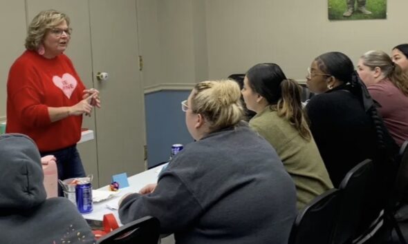 Wendy Smith teaches a session on challenging behaviors as part of the Early Childhood Workforce Ready Academy in Wayne County, North Carolina. The North Carolina General Assembly has directed $1.5 million toward replicating the program to train childcare workers. Photo by: Partnership for Children of Wayne County