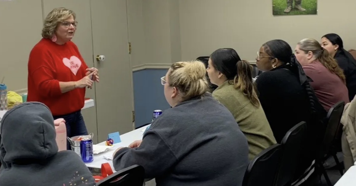 Wendy Smith teaches a session on challenging behaviors as part of the Early Childhood Workforce Ready Academy in Wayne County, North Carolina. The North Carolina General Assembly has directed $1.5 million toward replicating the program to train childcare workers. Photo by: Partnership for Children of Wayne County
