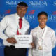 Ahmad Blake and Janeequa Blackmon-Wells won first place in audio/radio production. (Picture provided by Barack Obama School)