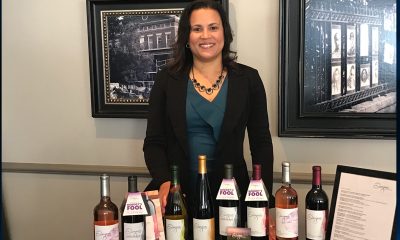 Dawna Jones, vintner and plant scientist, poses with her Darjean Jones Wines which were featured in Tyler Perry's "Nobody's Fool"